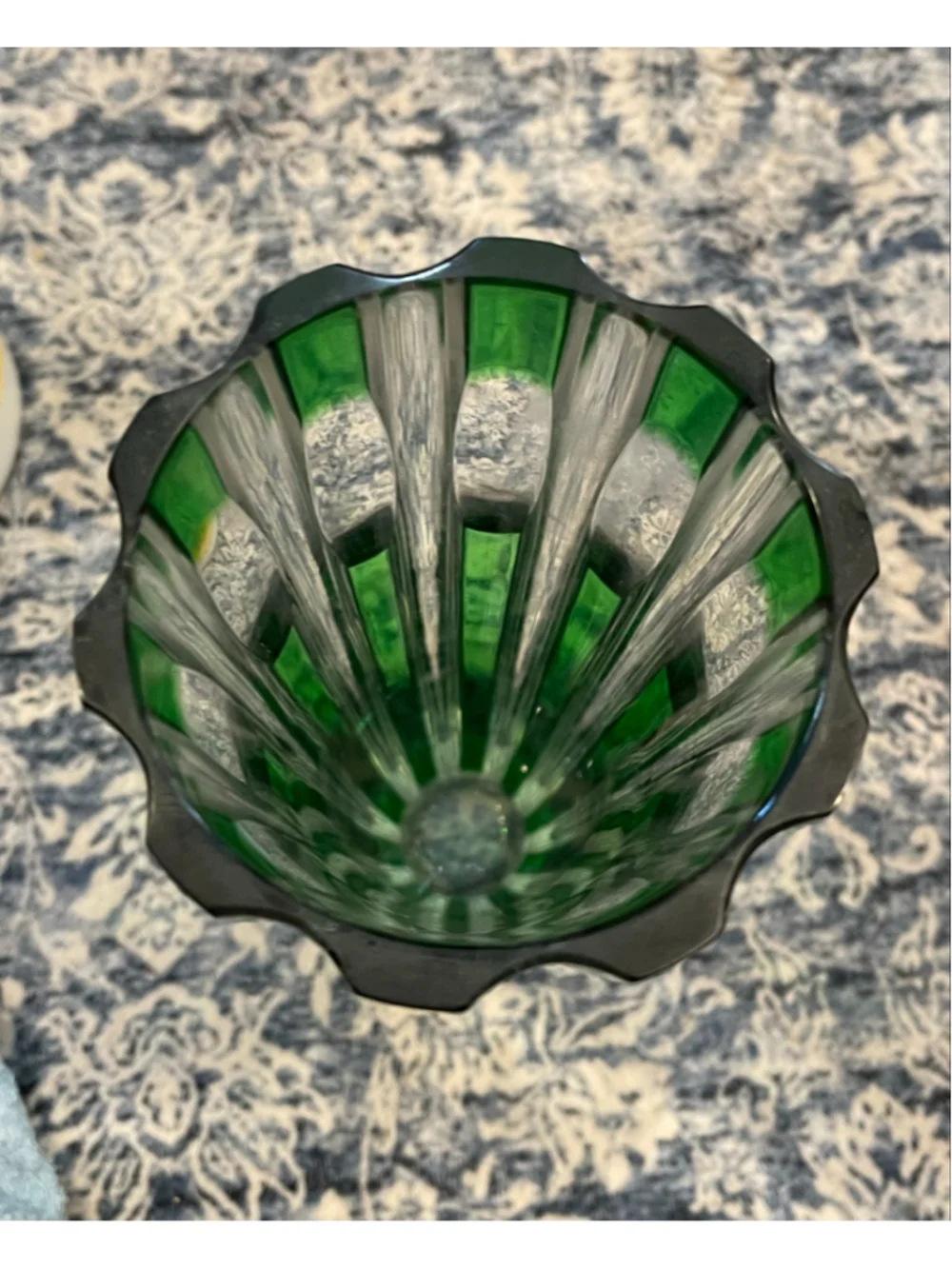Vintage Bohemia Hand Cut Lead Crystal Vase Made in Czechoslovakia